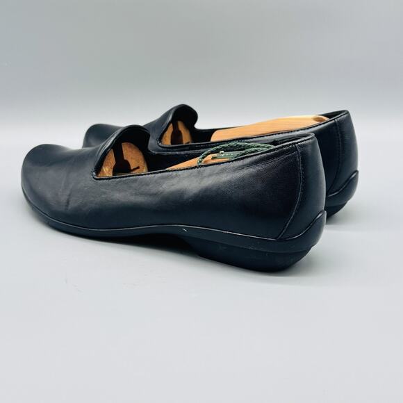 Dansko Shoes Womens EU 38 US 7.5 Black Leather Comfort Slip On Loafers Work - Picture 5 of 11